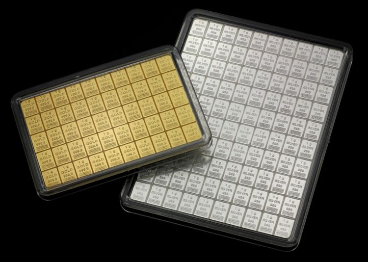 CombiBar 50g Gold and CombiBar 100g Silver