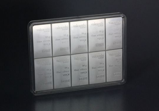 Valcambi 10 x 10g 999 Silver CombiBar®